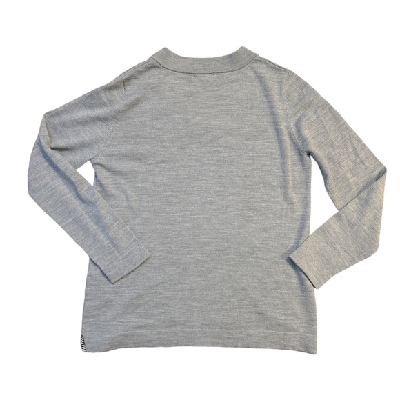 ORVIS Women's Gray  V neck Long Sleeve 100% Merino Wool Sweater Size Medium - Picture 2 of 6